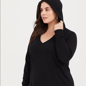 Sold out online-Torrid Black V Neck Hoodie sz 2